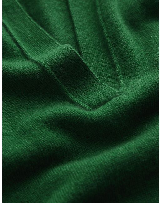 Boden Green Elsie Cashmere Henley Jumper