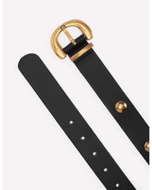 Boden Black Stud Buckle Belt