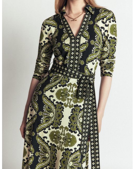 Boden Green Imogen Collared Jersey Dress
