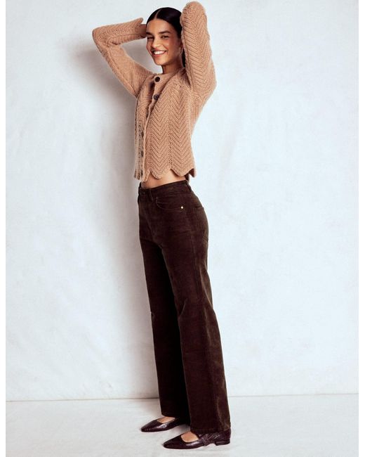 Boden White Cord-Jeans Mit Geradem, Weitem Bein Im Five-Pocket-Design