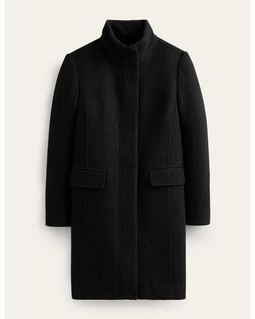 Boden Black Winchester Textured Coat