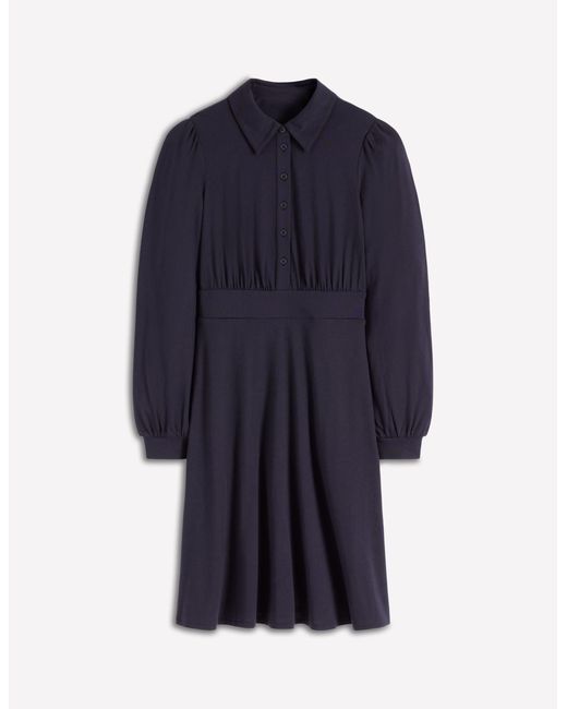 Boden Blue Orla Short Jersey Shirt Dress