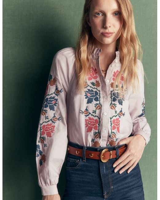 Boden Brown Stud Buckle Belt