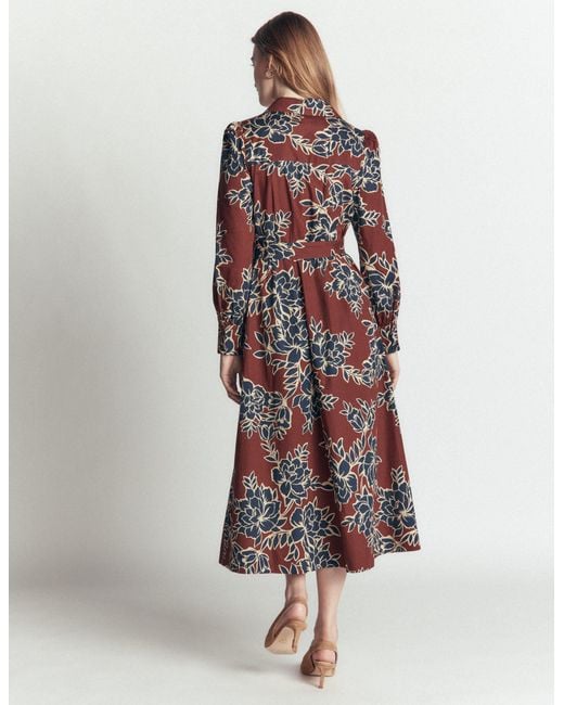 Boden White Maeve Cotton Midi Shirt Dress