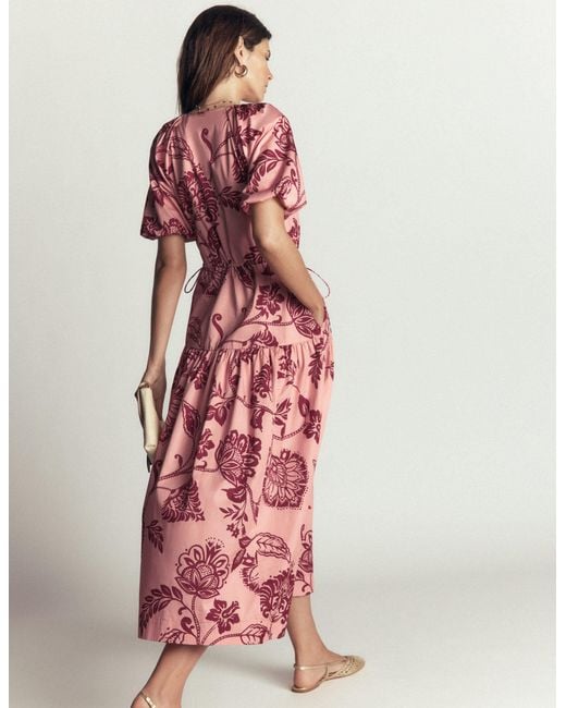 Boden Red Draw Waist Fashion Dress
