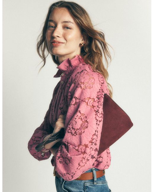 Boden Pink Erica Lace Top