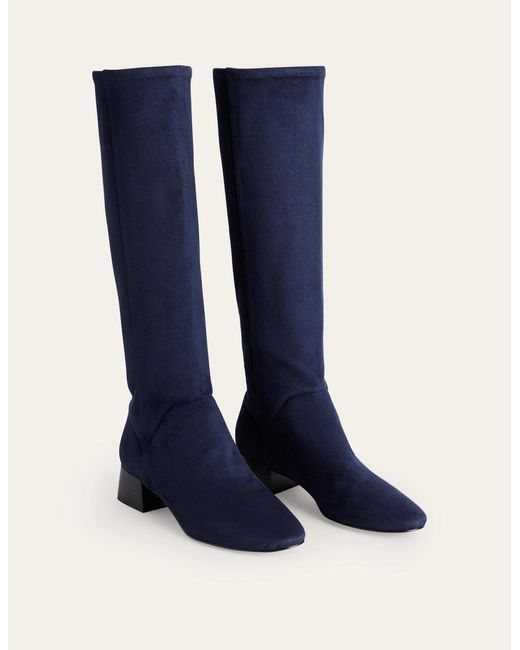Boden Blue Cara Flat Stretch Knee Boots