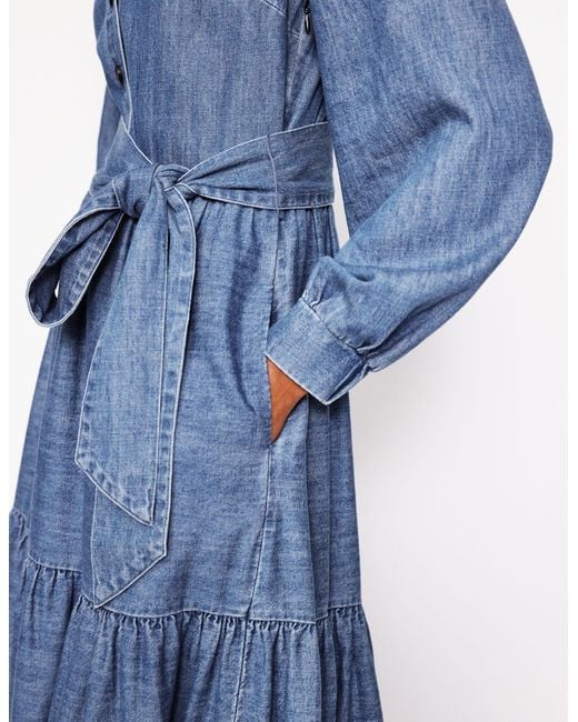 Boden Alba Denim Maxi Dress in Blue | Lyst