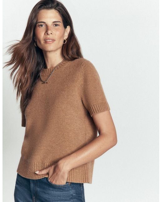 Boden Blue Marta Merino Wool T-Shirt