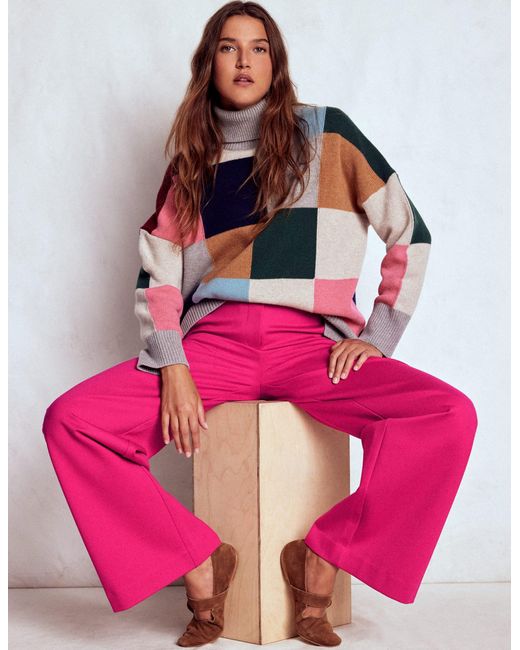 Boden Pink Belgravia Ponte-Hose