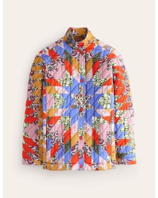 Boden Multicolor Oversized Quilted Jacket