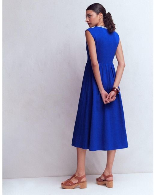 Boden Blue May Jersey Midi Dress