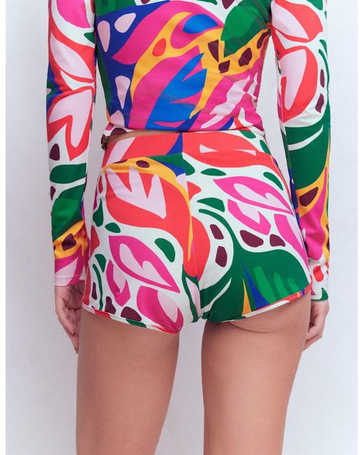 Boden White Rash Guard Swim Shorts