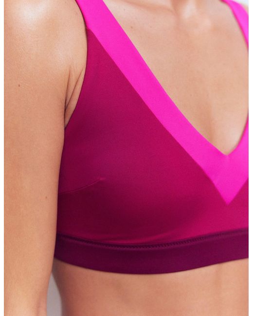 Boden Pink Campania Cross-Back Bikini Top