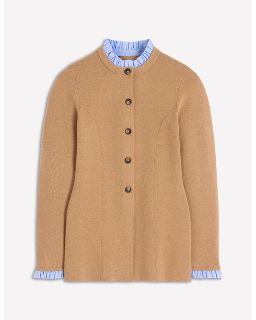Boden Brown Joanna Fitted Knitted Jacket
