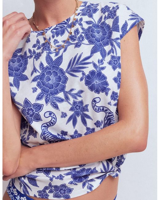 Boden Blue Louisa Slub T-Shirt