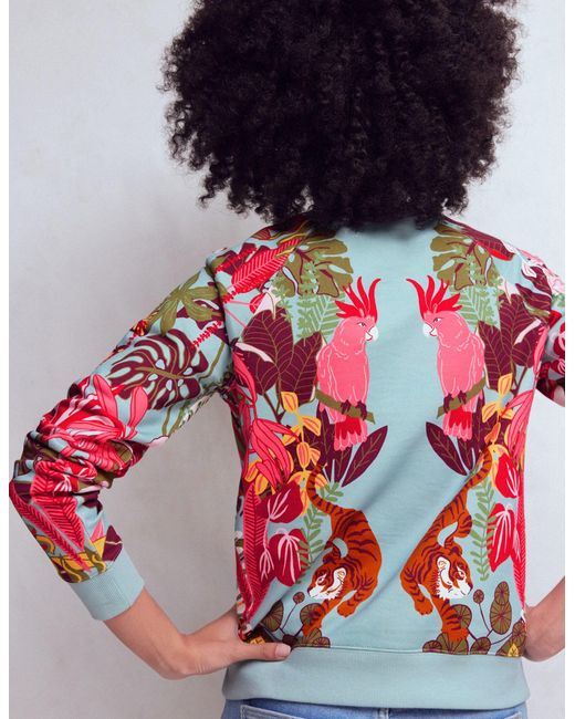 Boden Blue Emi Printed Sweatshirt