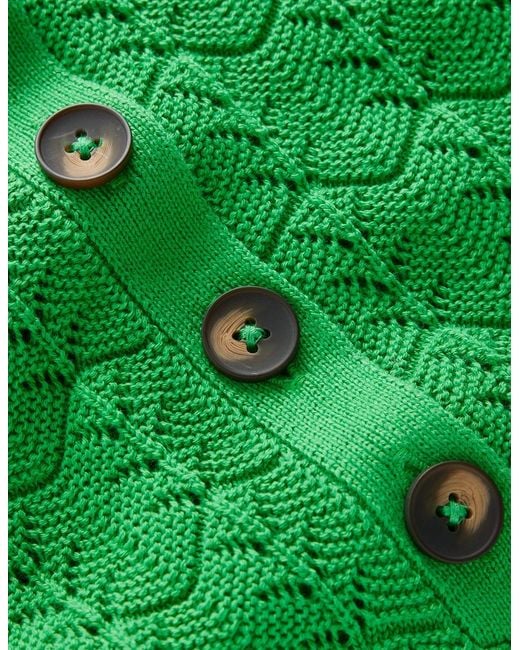 Boden Green Pointelle Henley T-Shirt