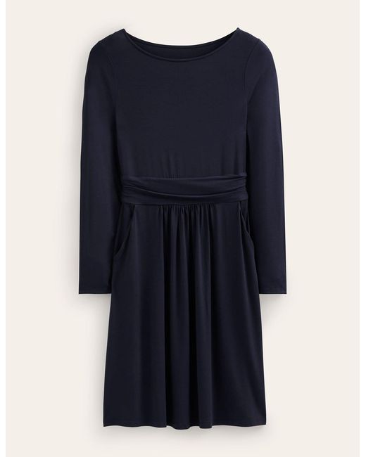 Boden Blue Amelie Long Sleeve Dress