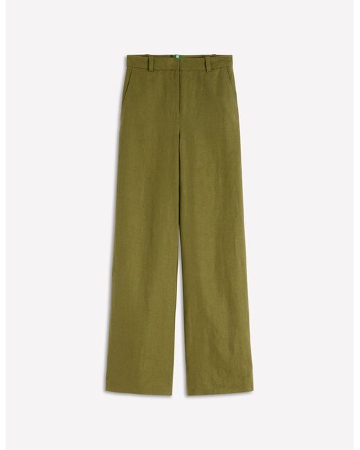 Boden Green Belgravia Linen Trousers