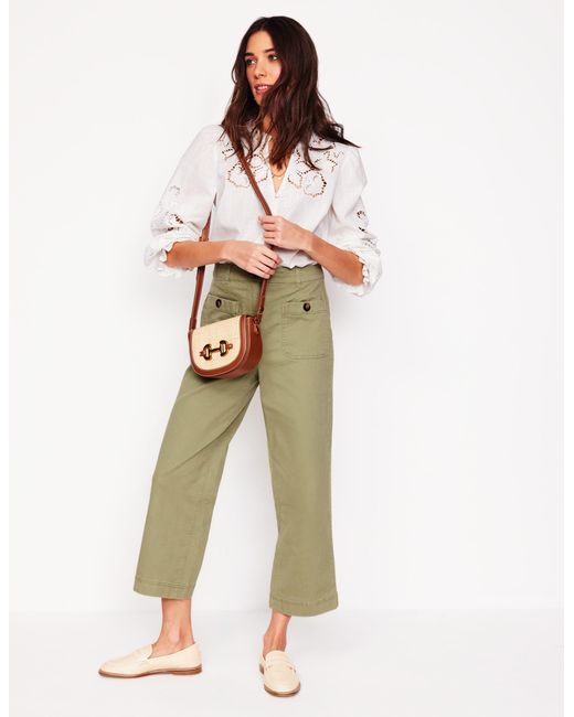 Boden Natural Patch Pocket Crop Chino