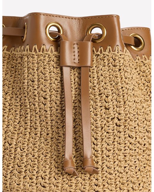 Boden Brown Mini Straw Bucket