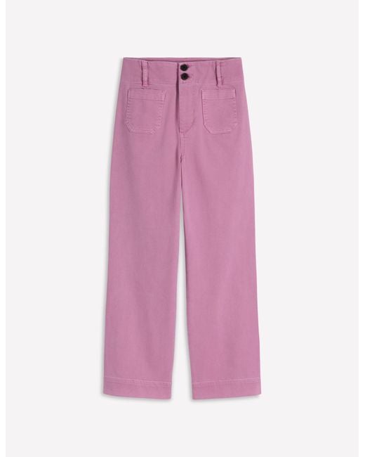 Boden Pink Primrose Cropped Pants