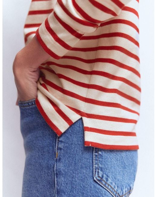 Boden Red Button Shoulder Mariner