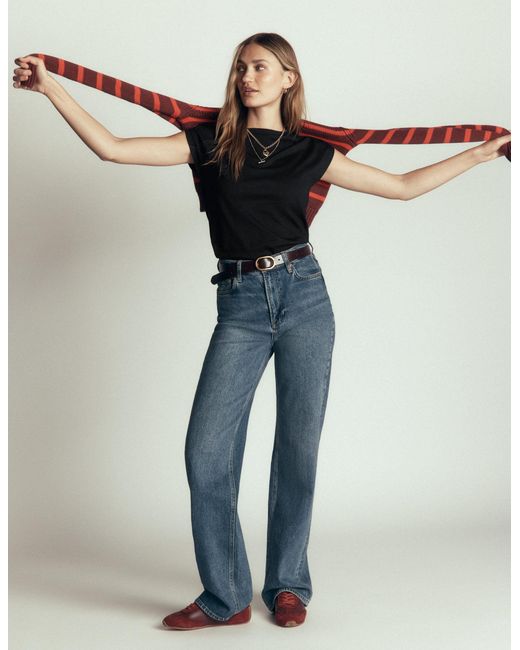 Boden Black Supersoft Slash Neck T-Shirt