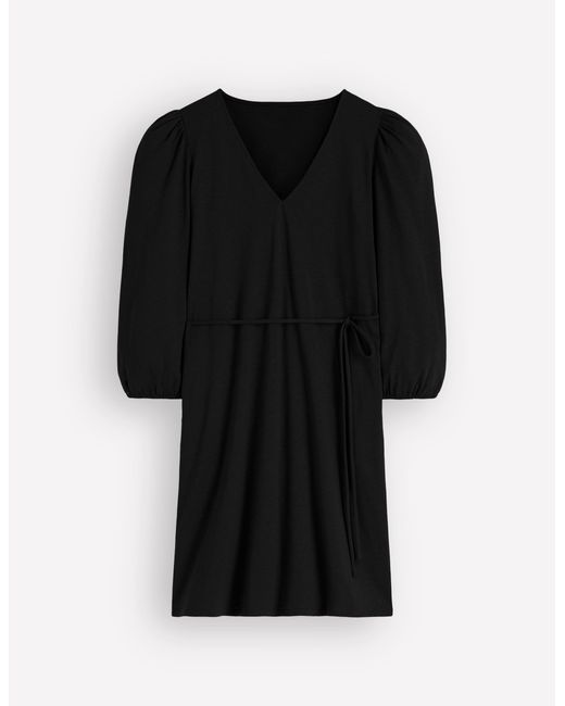 Boden Black Cary V-Neck Short Dress