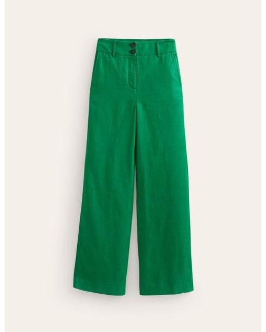 Boden Green Westbourne Linen Pants