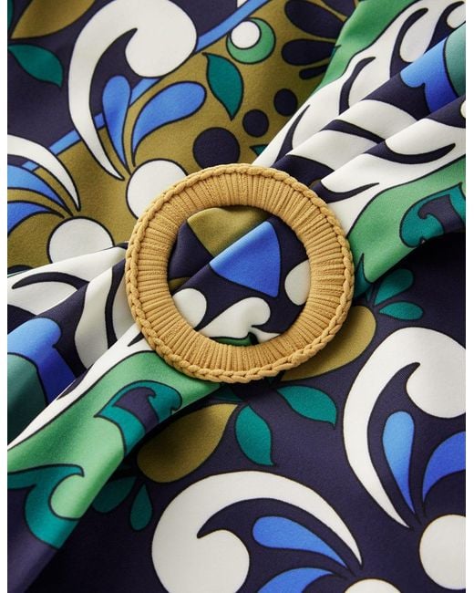Boden Blue Sorrento Hoop Sash Swimsuit