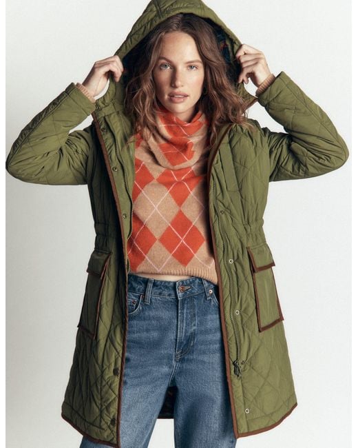 Boden Green Quilted 4-In-1 Parka