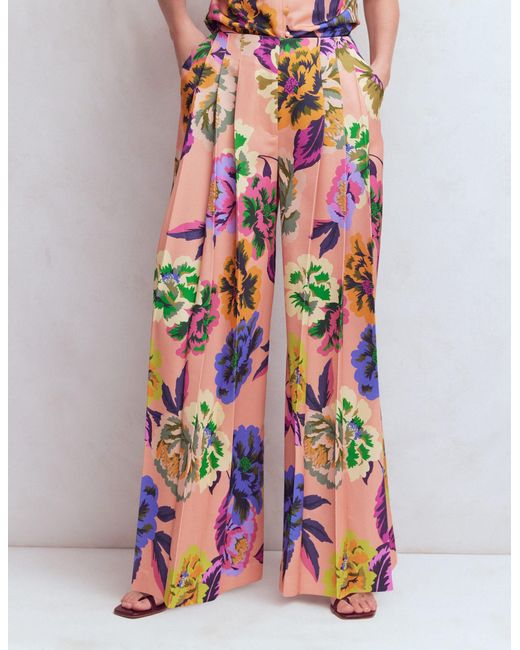 Boden White Regent Wide Leg Trousers