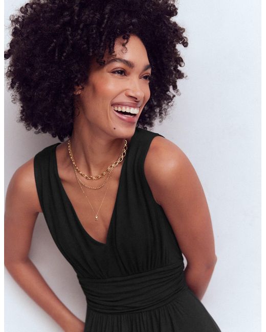 Boden Black Elodie Jersey Maxi Dress