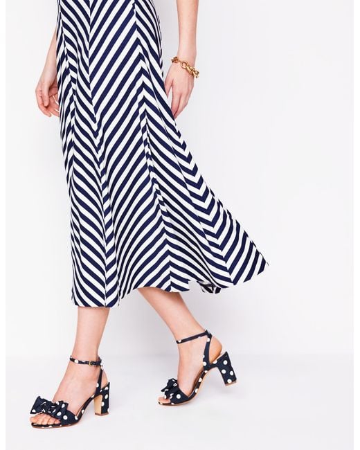 Sandales À Talons Avec Nœud-Pois Écrus Et Bleu Marine Boden en coloris Blue