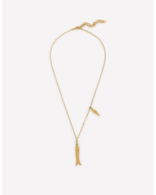 Boden White Long Charm Pendant Necklaces