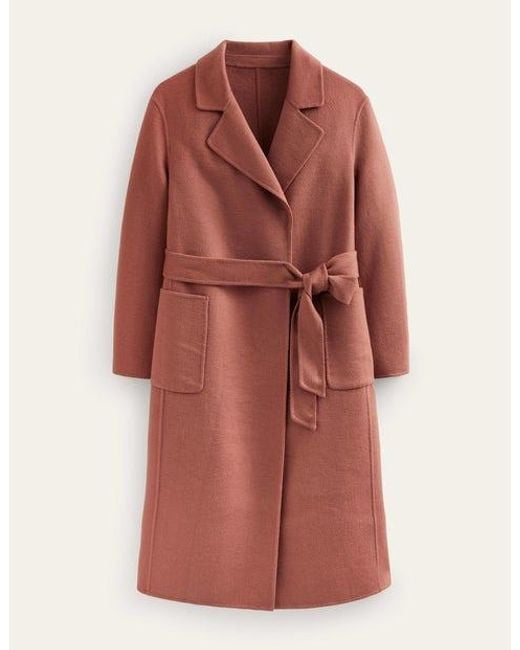 Boden Red Bristol Wool-blend Coat