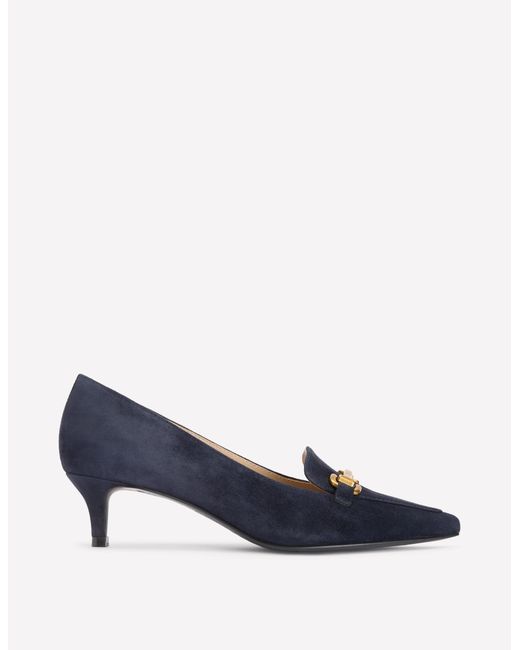 Boden Blue Iris Heel Snaffle Point Loafer