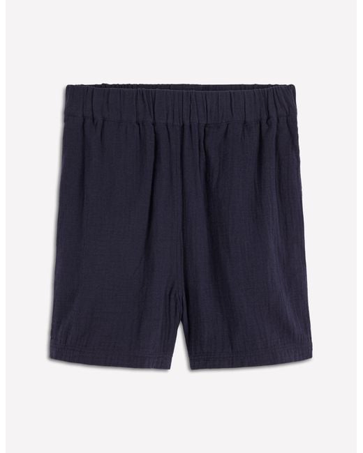 Boden Blue Pull On Double Cloth Shorts
