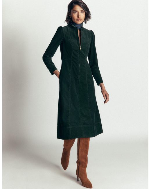 Boden Blue Una Cord Midi Dress