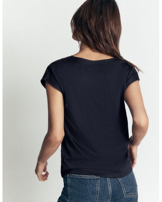 Boden Blue Supersoft V-Neck T-Shirt
