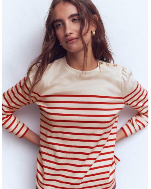 Boden Red Button Shoulder Mariner