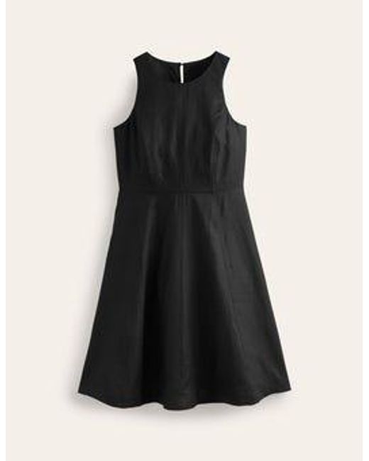 Boden Black Carla Linen Short Dress