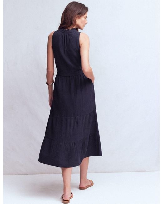 Boden Blue Viv Double Cloth Maxi Dress