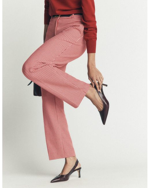 Boden Red Canonbury Cotton 7/8 Trousers