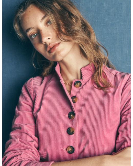 Boden Pink Hereford Military Cord Jacket