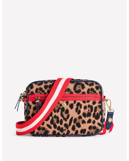 Boden Red Canvas Cross Body Bag