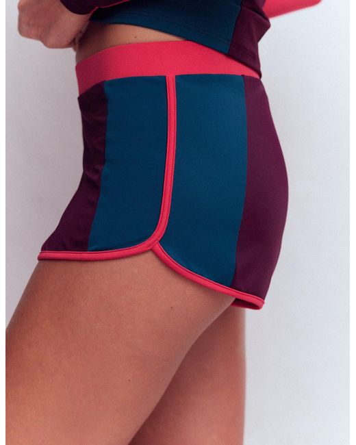 Boden Purple Rash Guard Swim Shorts