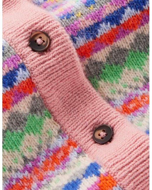 Boden Blue Edie Fair Isle Knitted Shirt